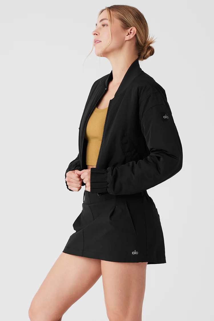 Cropped Break Line Bomber Jacket | Alo Yoga (US)