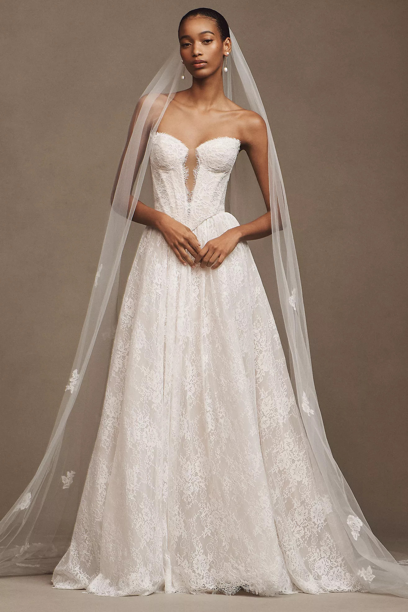 Watters Charlotte Cathedral Veil | Anthropologie (US)