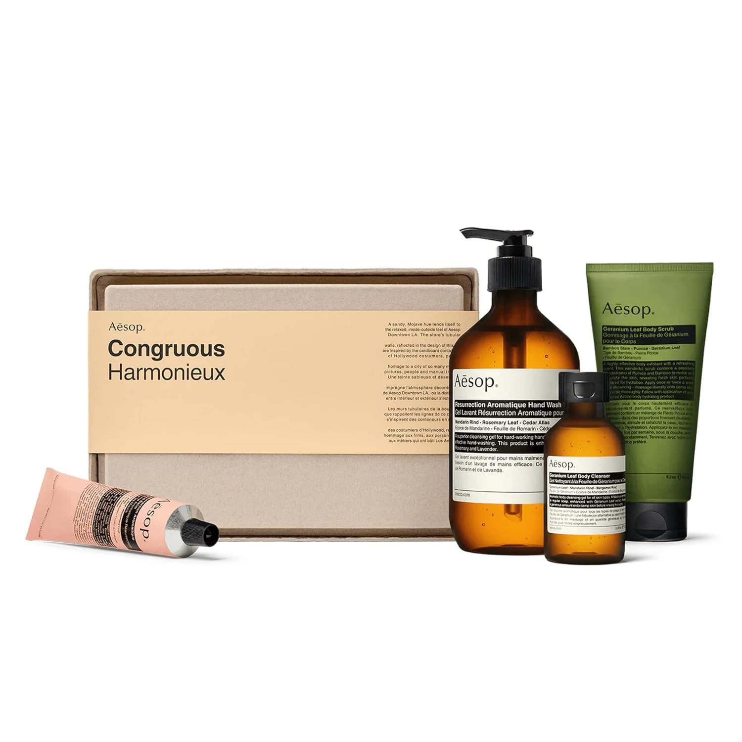 Aesop Congruous Gift Kit - Resurrection Aromatique Hand Wash (16.9 fl oz) & Hand Balm (2.6 oz), G... | Amazon (US)