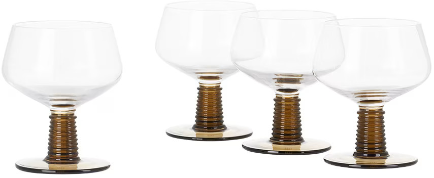 Brown Bennett Coupe Set, 4 pcs | SSENSE