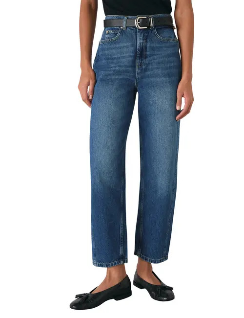 Whistles Stretch Barrel Leg Jeans in Denim at Nordstrom, Size 34 | Nordstrom