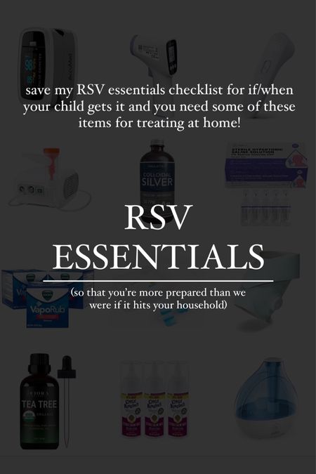 RSV checklist in case in hits your home and your little ones this cold season!’ 