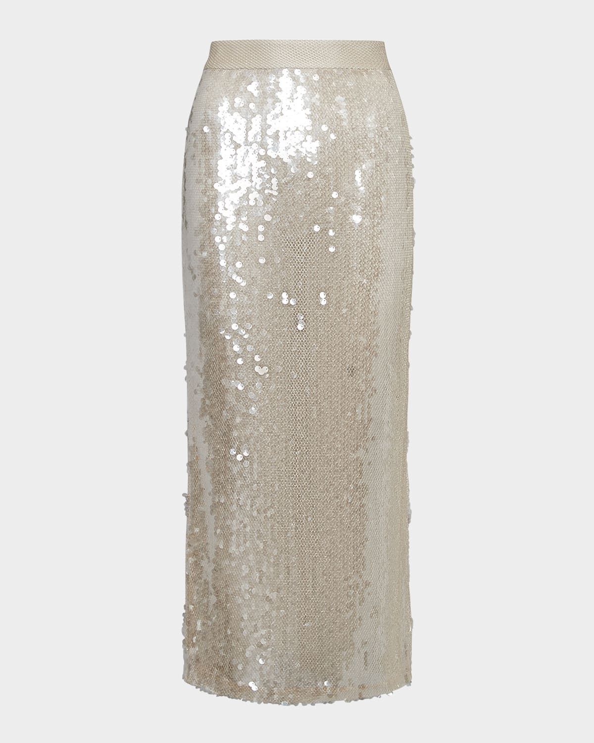 Sylkie Sequined Sheer Midi Skirt | Neiman Marcus