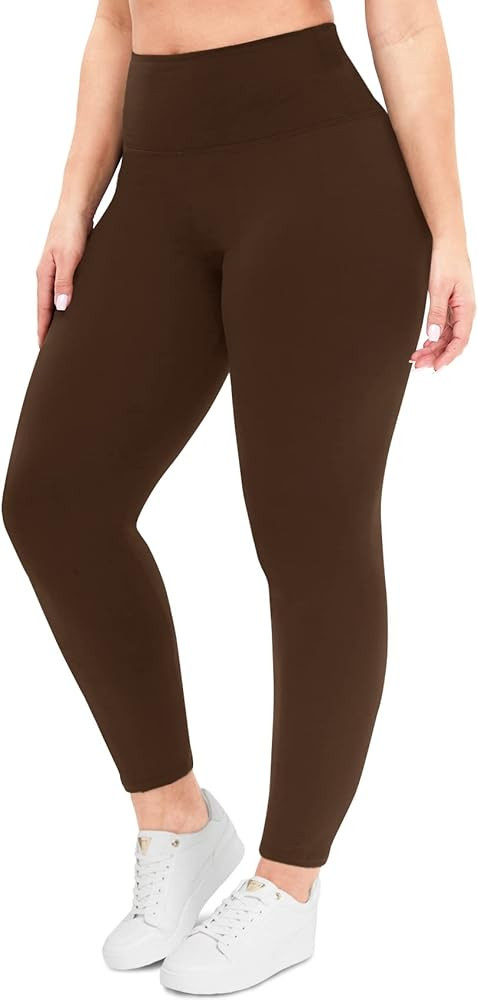 Leggings for Women Plus Size-High Waisted L-XL-3XL Tummy Control Soft Capri Yoga Pants for Workou... | Amazon (US)