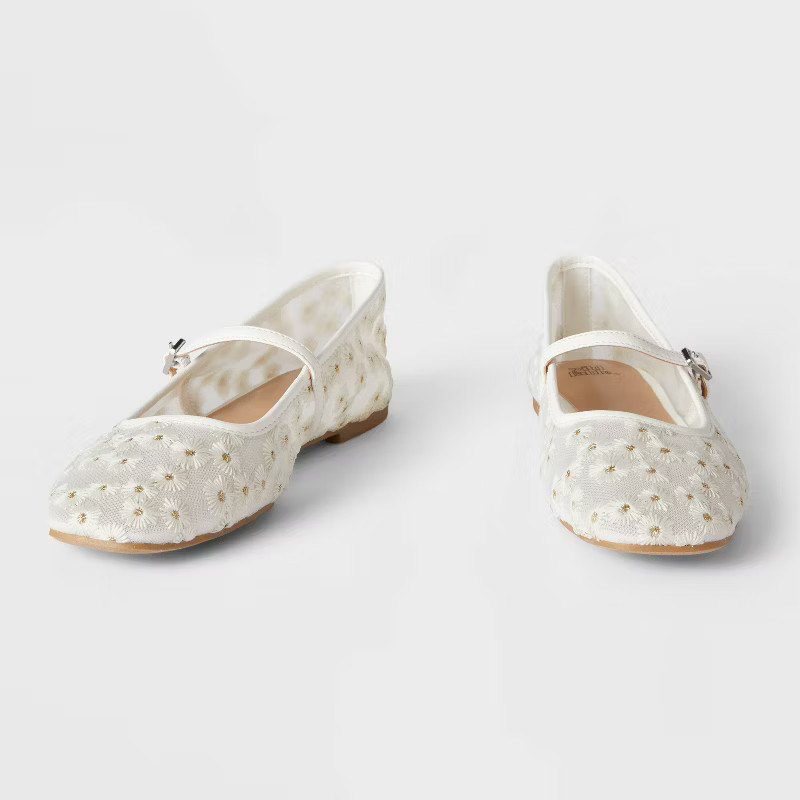 Women's Elsa Eyelet Mary Jane Ballet Flats with Memory Foam Insole - Wild Fable™ | Target