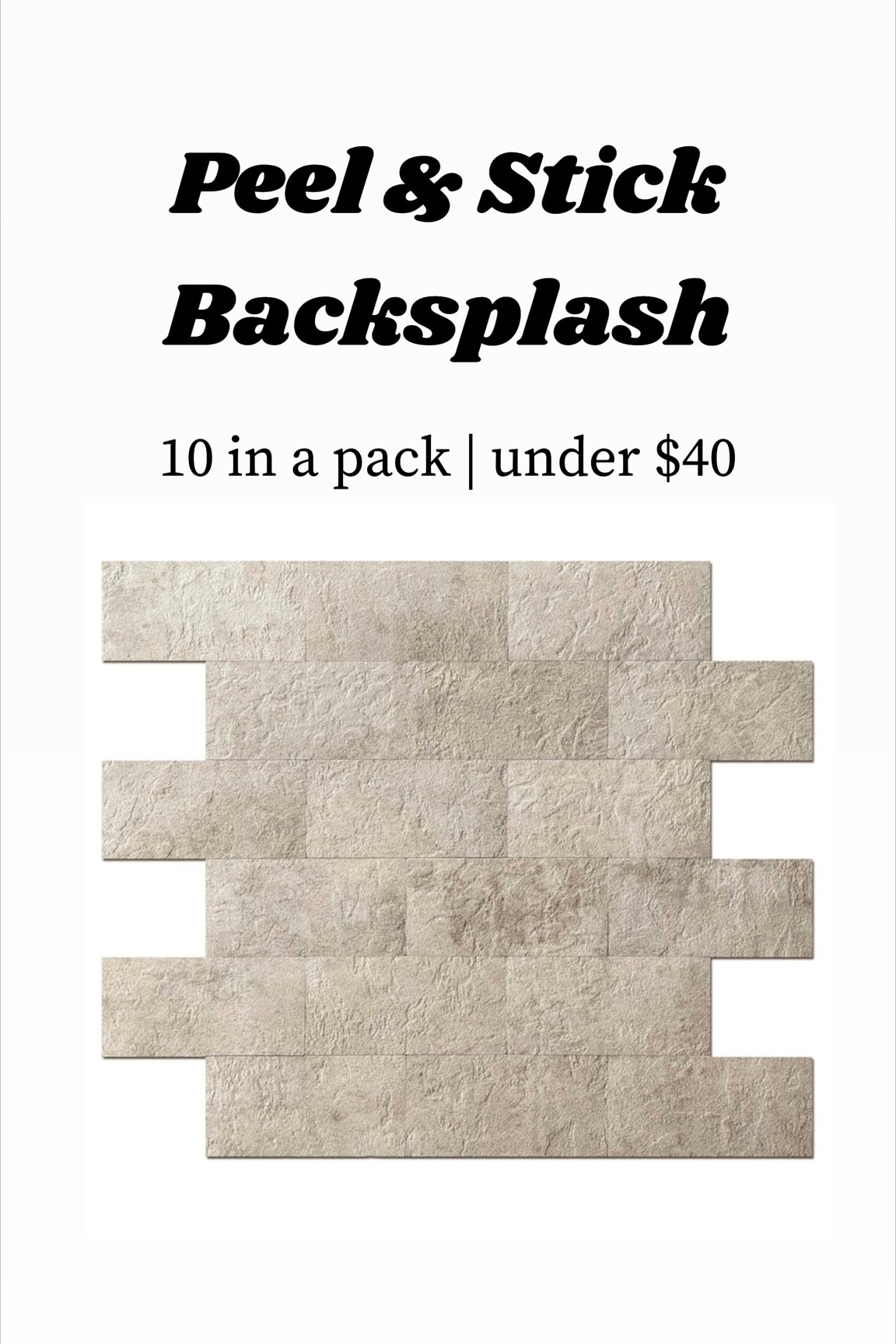 I found an affordable solution to upgrading my kitchen desk area. This easy to use peel and stick backsplash instantly elevated the space and was something I could install all by myself. Easy to cut and customize. Warning! The peel and stick has a strong hold so taking it apart will peel off your plaster but each square can be removed if you need to make adjustments with your interlocking fit. 

#LTKFindsUnder50 #LTKHome