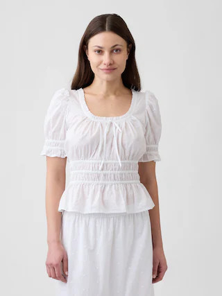 Smocked Puff Sleeve Top | Gap Factory