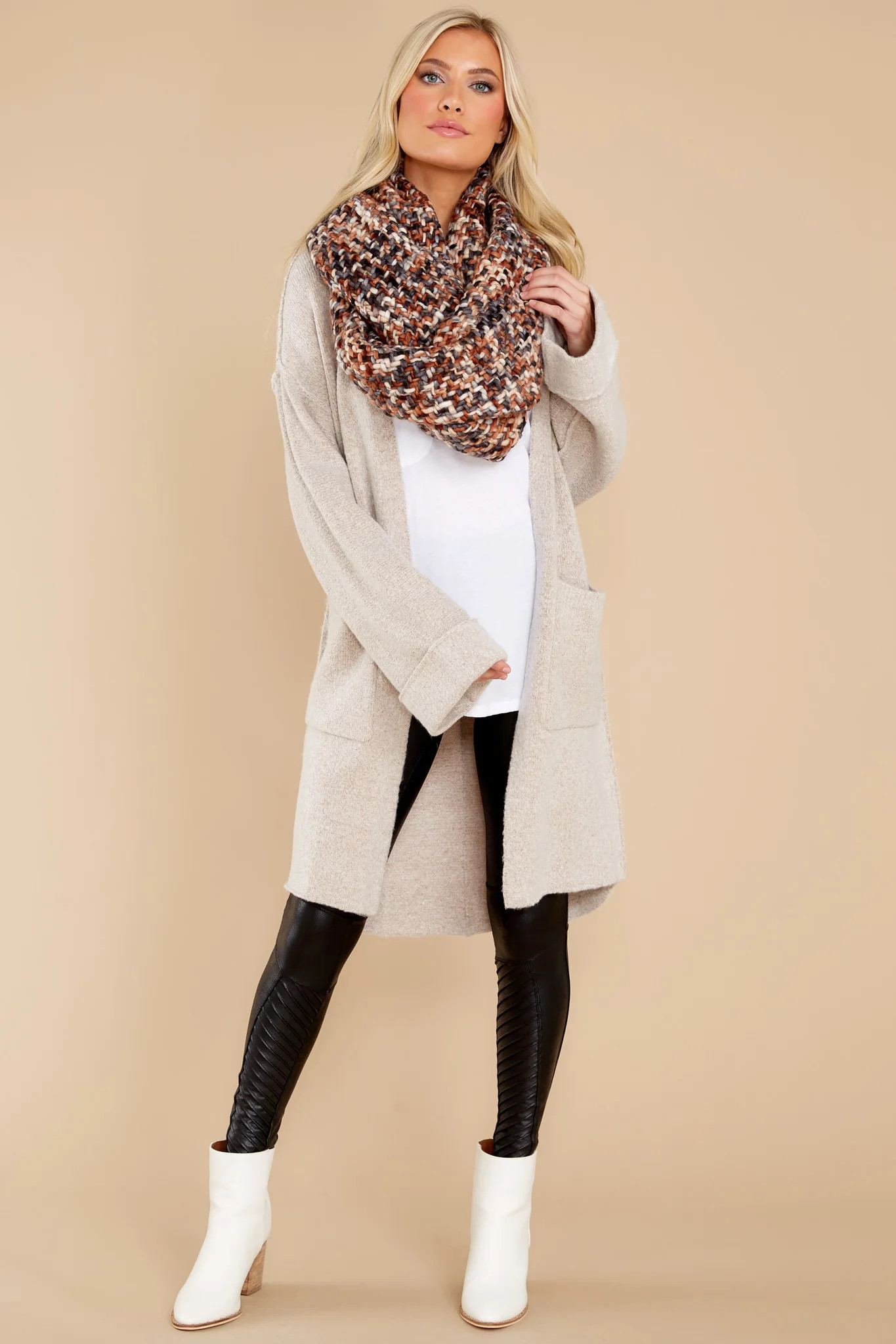 Mountain Roads Light Taupe Cardigan Beige | Red Dress 