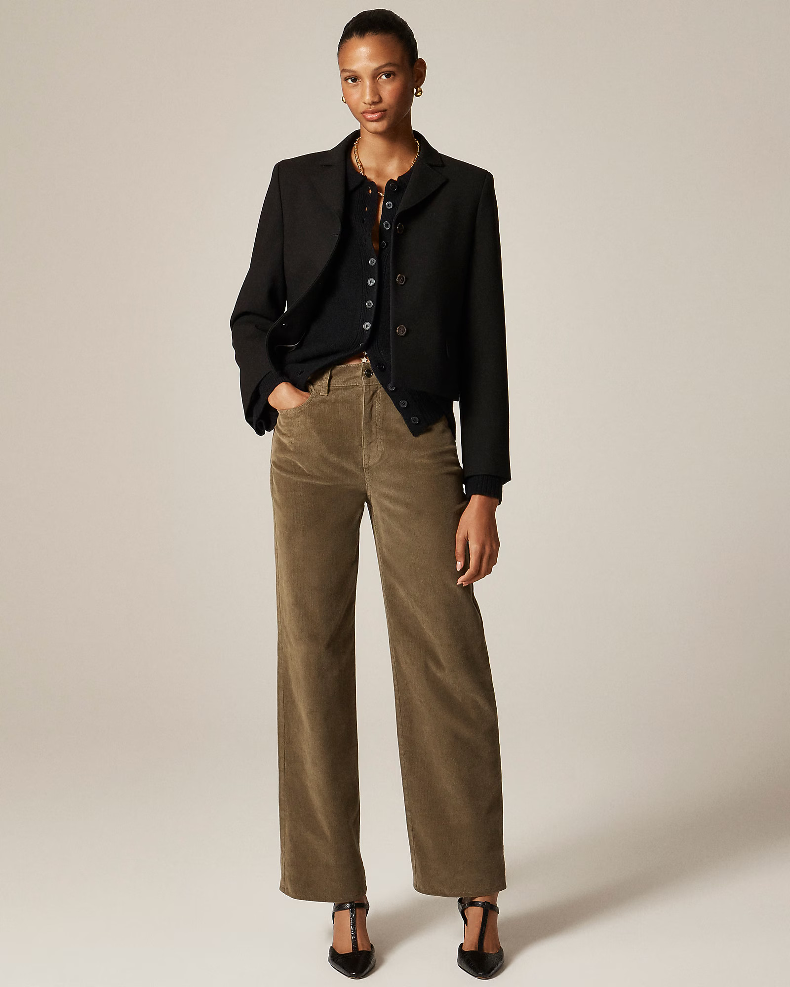 Slim-wide pant in corduroy | J. Crew US