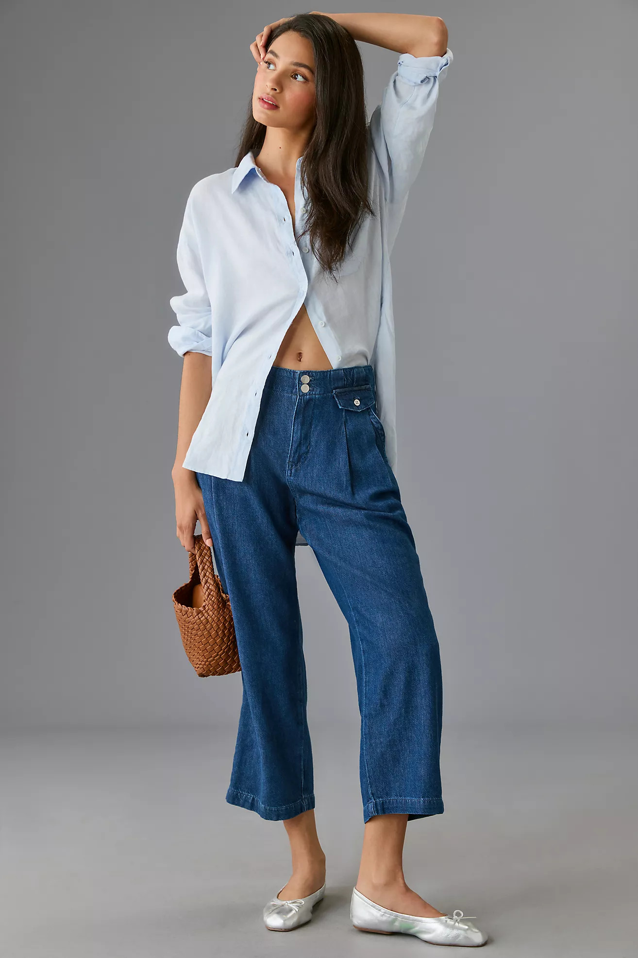 Pilcro Mid-Rise Pleated Trouser Jeans | Anthropologie (US)