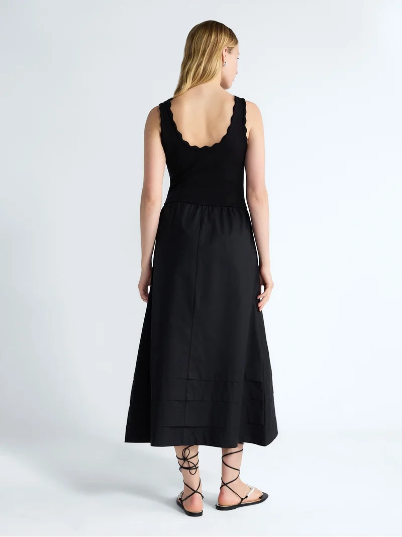 Free Assembly Women's and Women's Plus U-Neck Mixy Dress, Sizes XS-4X | Walmart (US)