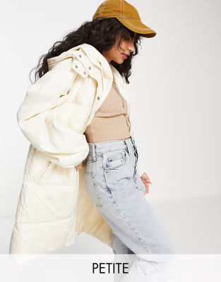 Violet Romance Petite longline vest in stone | ASOS (Global)