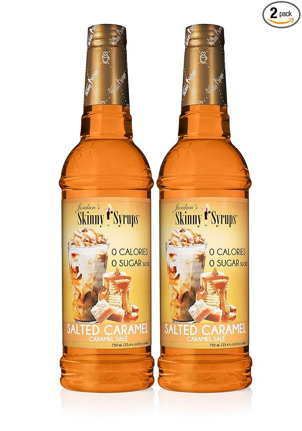 Jordan's Skinny Syrups Sugar Free Coffee Syrup, Salted Caramel Flavor Drink Mix, Zero Calorie Fla... | Amazon (US)