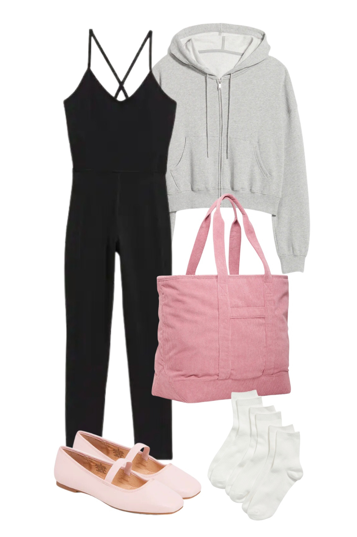 Old navy labor day sale, affordable fashion, airport outfit, back to school outfit, black jumpsuit, workout clothes, cropped hoodie, pink ballet flats, mary janes, fall transition outfit, city outfit, casual clothes, clean girl aesthetic, minimal neutral look, comfy clothes, lazy day outfit, rainy day outfit 

#LTKunder50 #LTKsalealert #LTKunder100