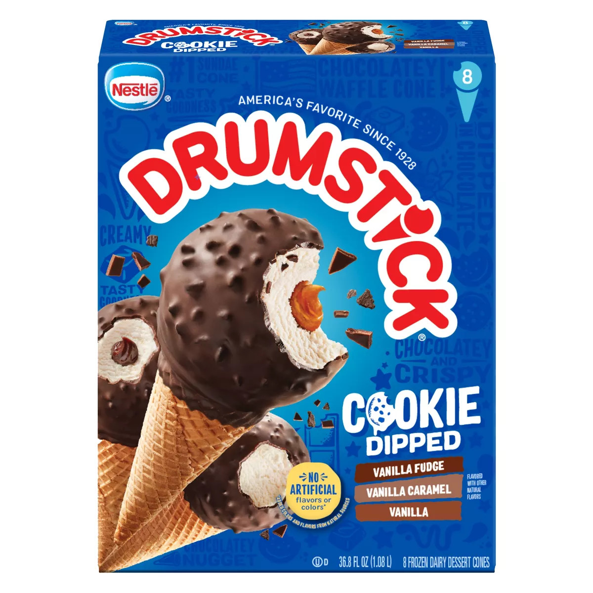 Nestle Drumstick Cookie Dipped Ice Cream Cone - 8pk | Target