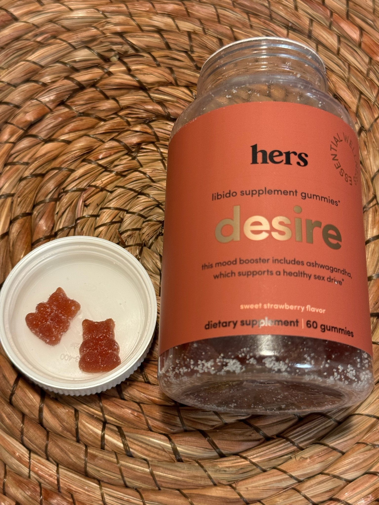 HERS DESIRE are strawberry-flavored gummies with ingredients to help reduce stress and anxiety while increasing physical sensitivity and supporting a healthy sex drive.


#LTKwedding #LTKfamily #LTKbeauty