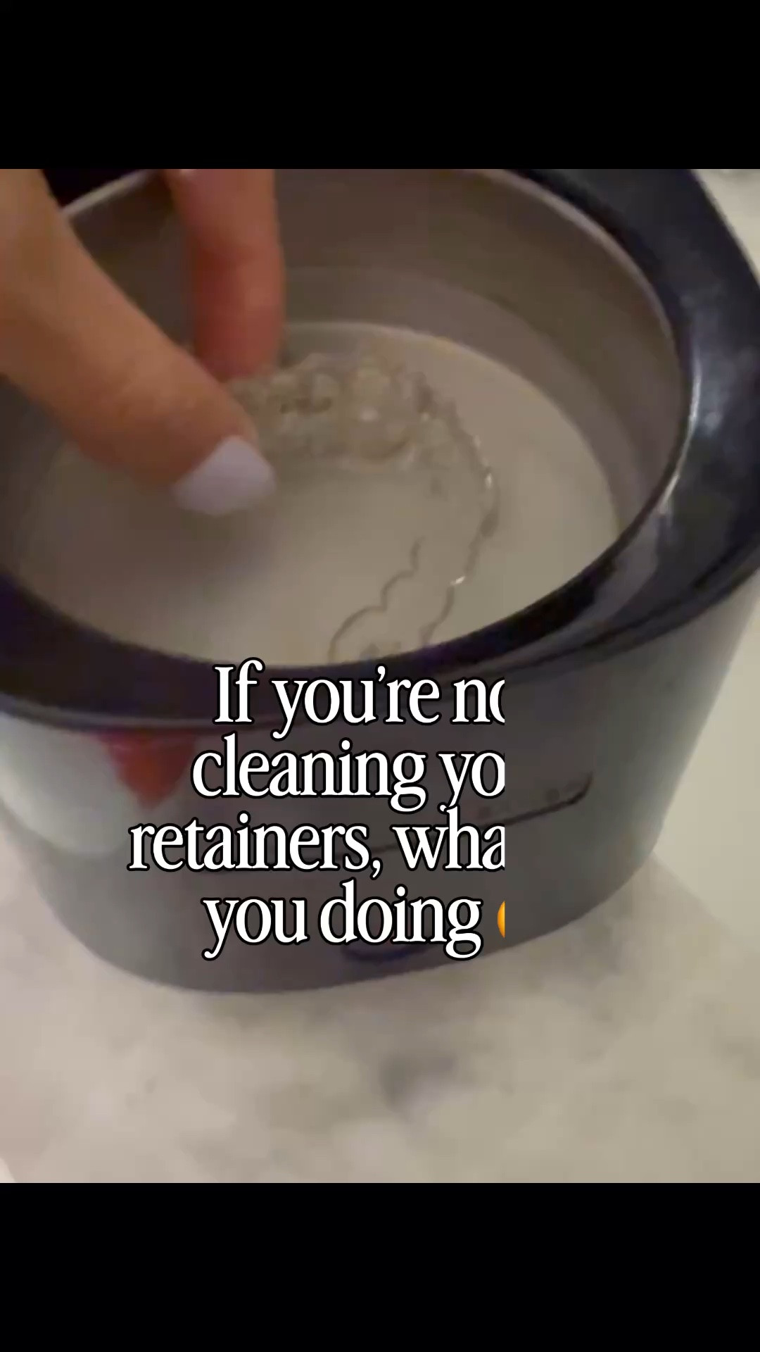 Cleaning your retainers is a must ! You can use water or the tablets that clean with it

#LTKmorningroutine
