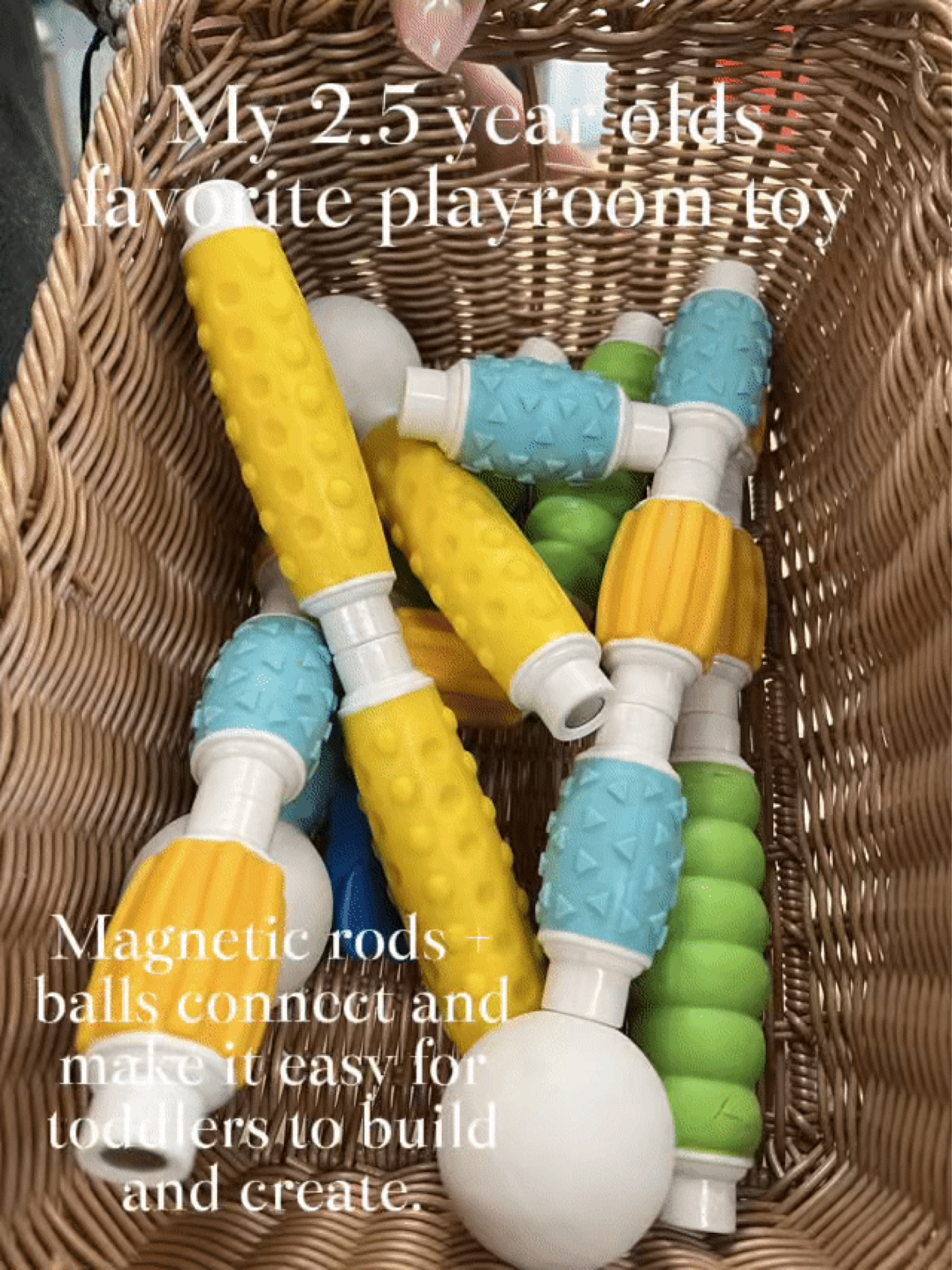 These STEM building toys are great for a toddler learning to build! They are magnetic at the ends + balls and they are easy to grip. My son loves these and will play with them for long periods of time.
Toddler toys, stem toys, educational toys, kids toys, toys for toddlers, toddler boy, toddler girl 

#LTKKids #LTKFindsUnder50