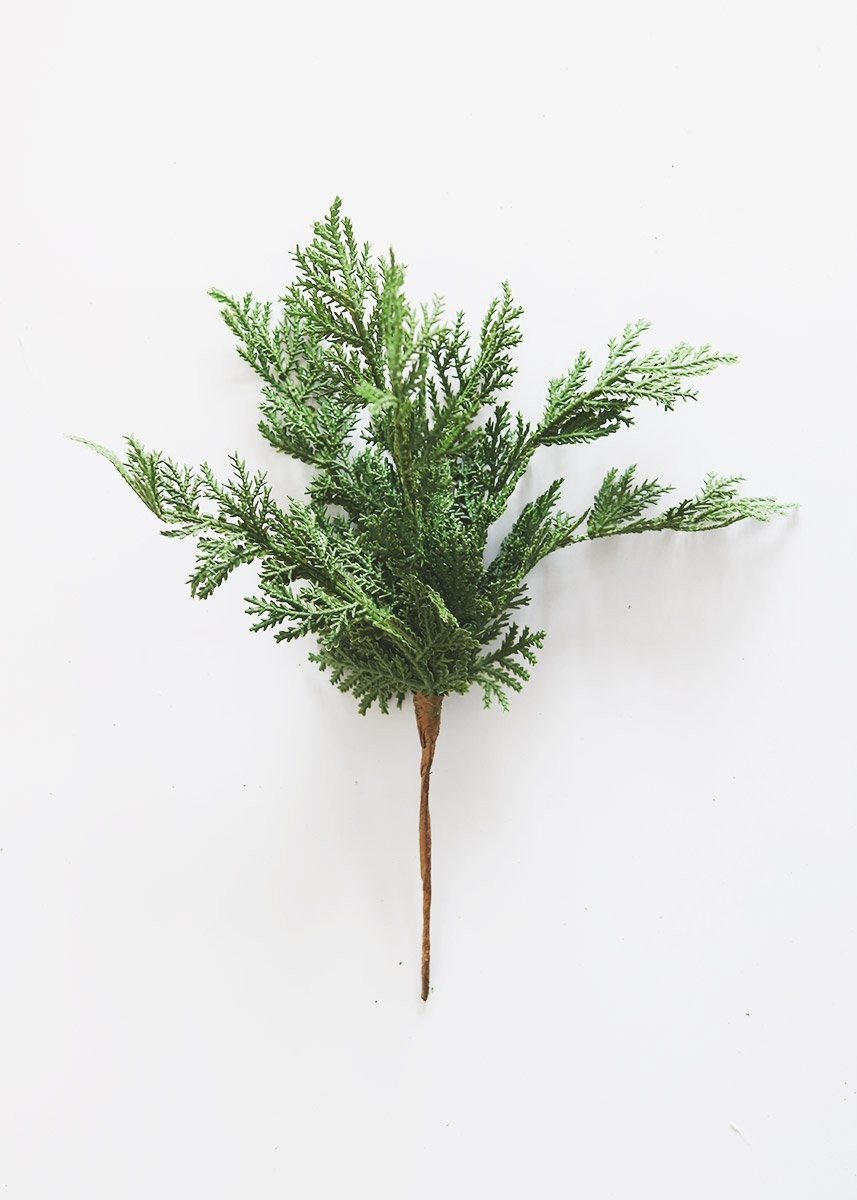 Artificial Natural Touch Cedar Pine Pick - 10" Tall | Afloral (US)