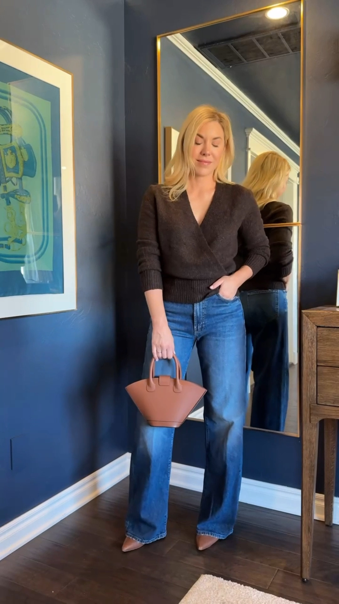 These are a cross between a barrel and wide leg jeans - as far as length I am 5’4 with long legs.

Mother jeans 
Wrap sweater 
Sweater
#ltkshoecrush
#ltkitbag

#LTKStyleTip 

#LTKFindsUnder100 #LTKSeasonal