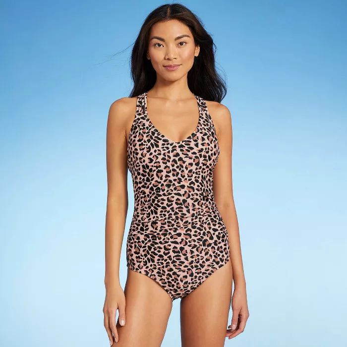 Women's Strappy Back High Coverage One Piece Swimsuit - Kona Sol™ | Target