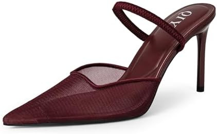 Mesh Heels for Women Pumps Closed Pointed Toe High Heels Stiletto Heeled Mules Sandals Dress Shoe... | Amazon (US)