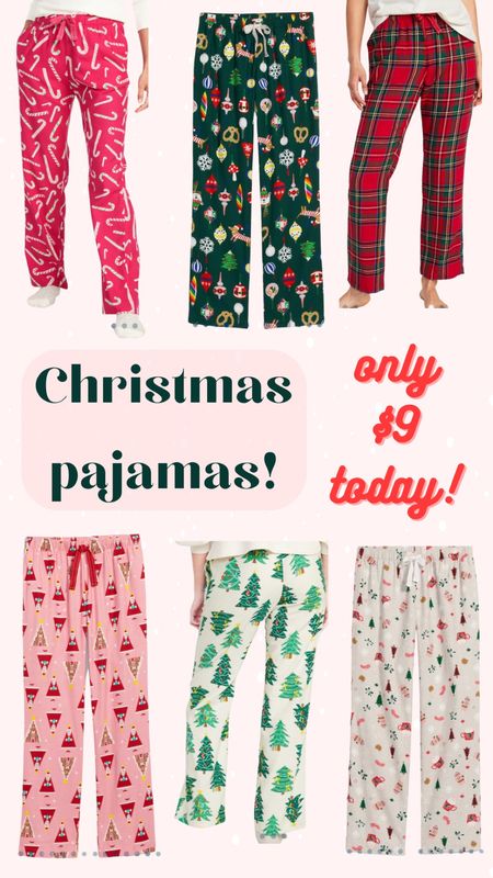 Only $9 each!! Christmas pajamas - holiday pajamas- family pajamas - matching family pajamas- sale - budget - cheap - colorful cute Christmas - Santa - plaid 

#LTKHoliday #LTKSeasonal #LTKsalealert