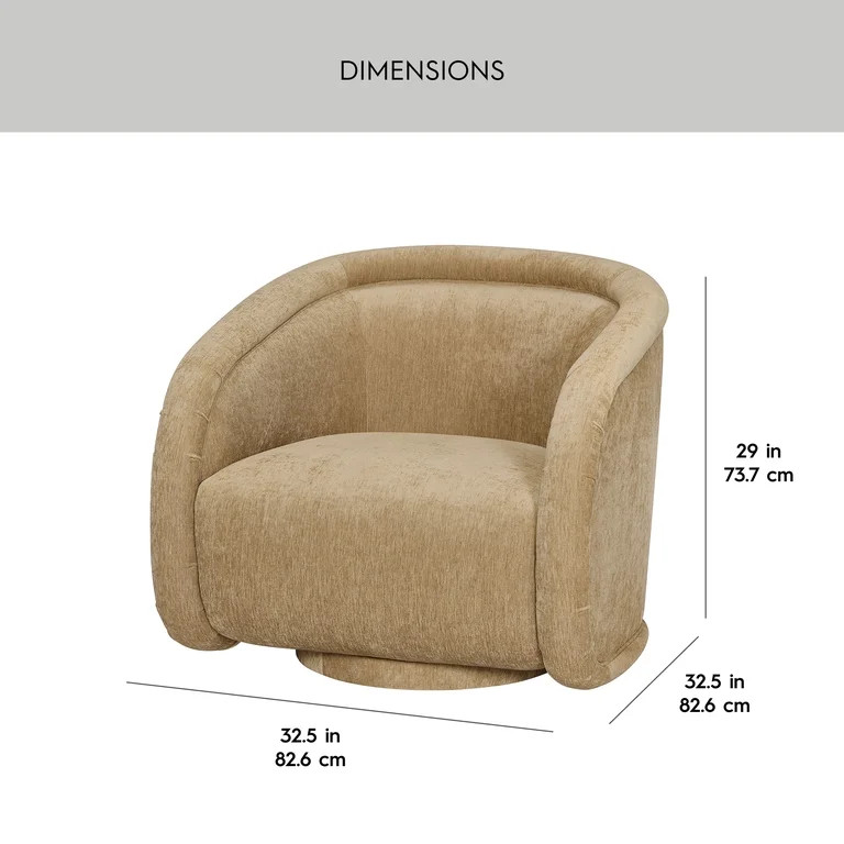 Better Homes & Gardens Sienna Swivel Accent Chair, Caramel Velvet Fabric | Walmart (US)