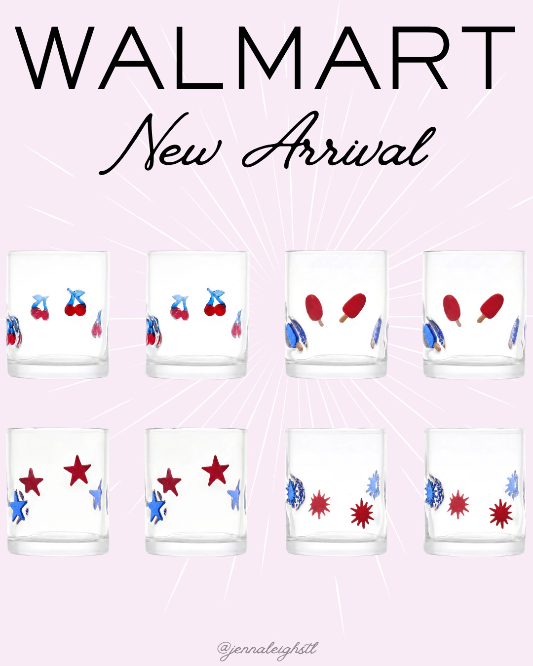New at Walmart. These Thyme and Table patriotic charm drinking glasses are making me ready for summer, such a fun addition for backyard parties and warm weather days. 

 #LTKfoodie #LTKSeasonal #LTKHome