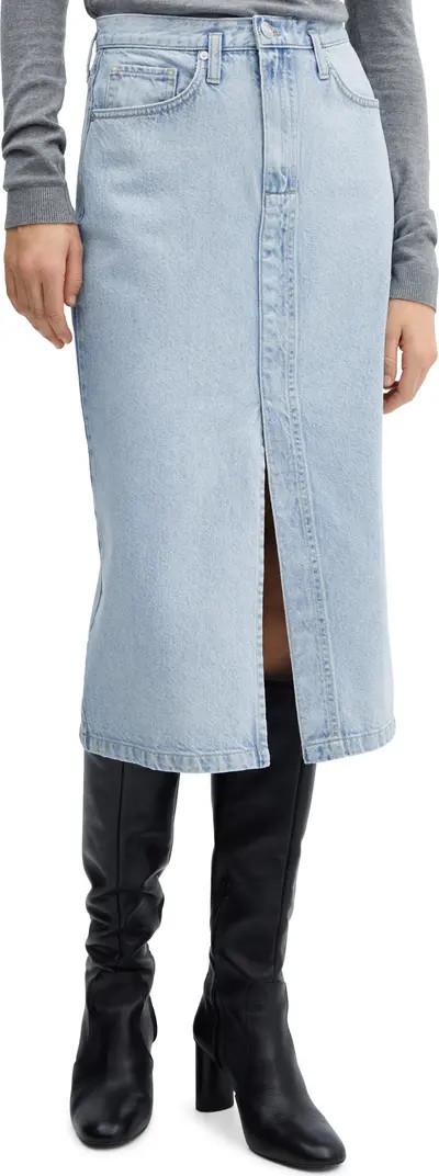 MANGO Denim Midi Skirt | Nordstrom | Nordstrom