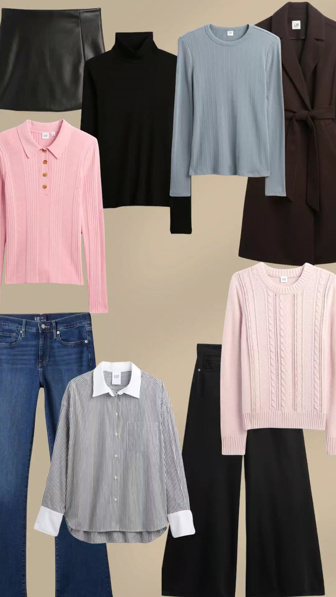 Gap Factory winter styles. Style inspiration. Jeans. Button up. Sweater. Trench coat. Sweater dress. Mules. Fair isle sweater. Leather coat. Leopard print belt. Cardigan. Bootcut denim. Polo sweater. Winter coat. Leather skirt. Wool coat

#LTKSeasonal #LTKSaleAlert #LTKFindsUnder100