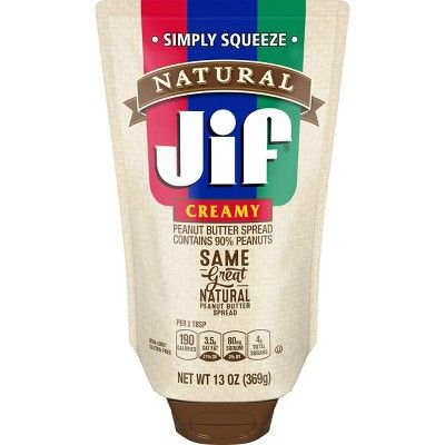 Jif Natural Squeeze Pouch - 13oz | Target