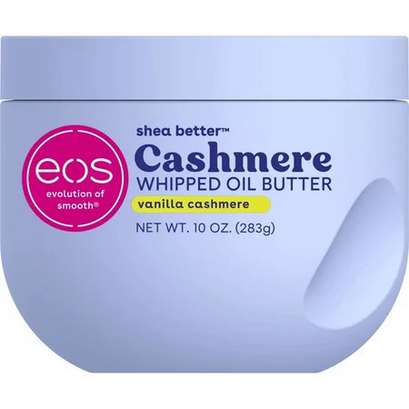 eos Vanilla Cashmere Whipped Body Butter, Rich Moisture, Deep Hydration for Dry Skin, 10 oz | Walmart (US)