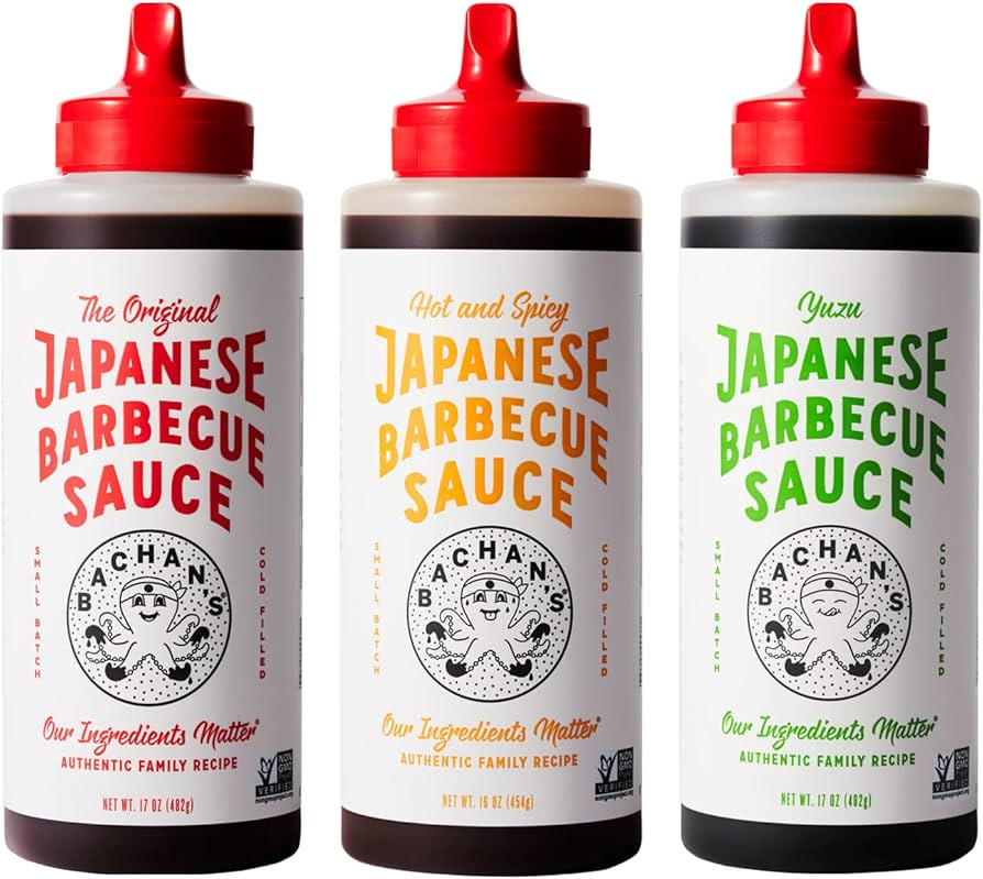 Bachan's Variety Pack Japanese Barbecue Sauce, (1) Original (1) Hot and Spicy (1) Yuzu, BBQ Sauce... | Amazon (US)