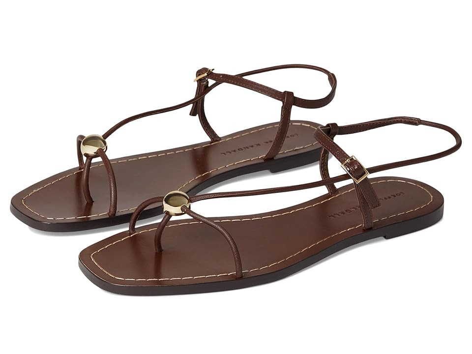 Loeffler Randall Lara Strappy Flat Sandals with Ball Women's Wedge Shoes Espresso : 7.5 B - Medium, Leather | Zappos
