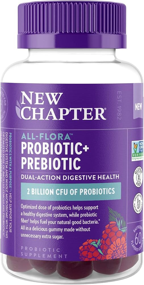 New Chapter Probiotic Gummies for Women and Men, All-Flora (1 Month Supply) – 55% Less Sugar+, ... | Amazon (US)