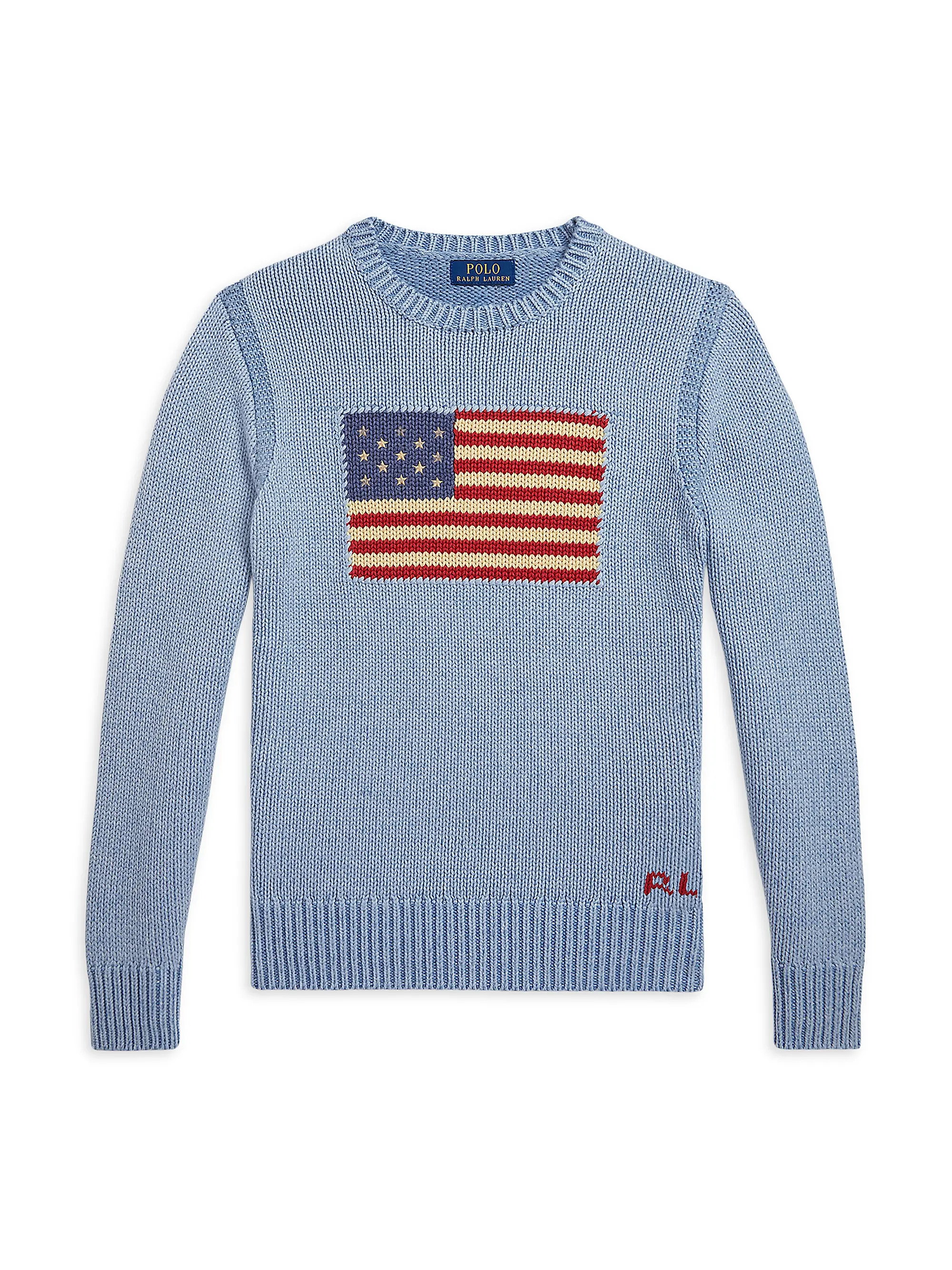 Polo Ralph Lauren Little Boy's &amp; Boy's The Iconic Flag Sweater | Saks Fifth Avenue | Saks Fifth Avenue