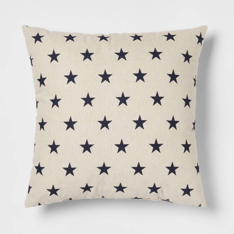 Stars Throw Pillow Neutral/Blue - Threshold™ | Target
