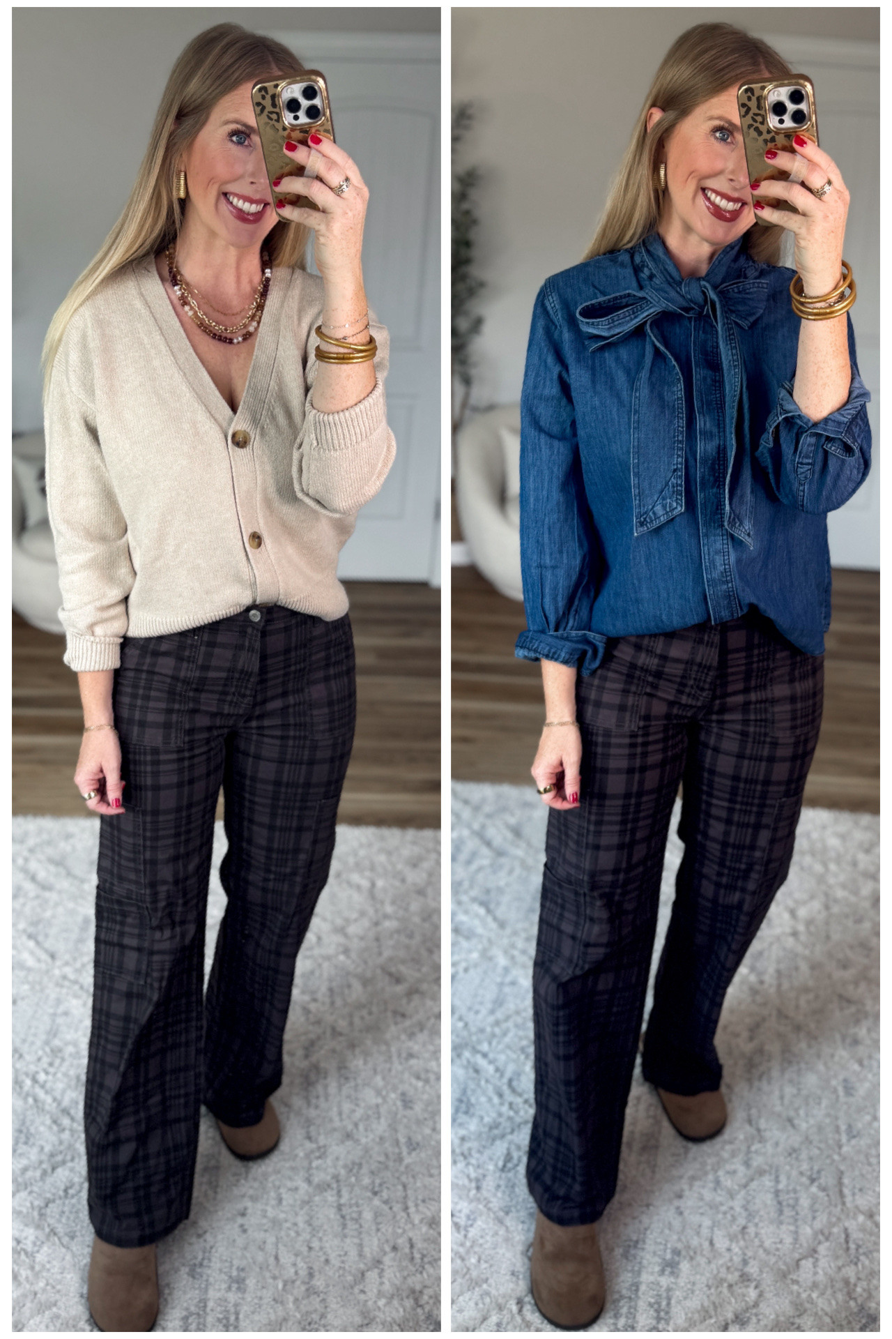 2 ways to style these plaid cargo pants from Walmart!

#LTKootd