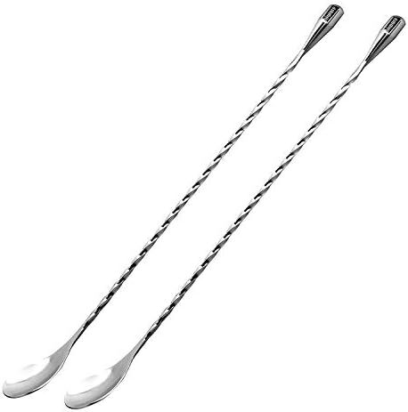 Hiware 12-Inch Bar Spoon, Set of 2, Stainless Steel Mixing Spoons, Spiral Pattern Bar Cocktail Sh... | Amazon (US)