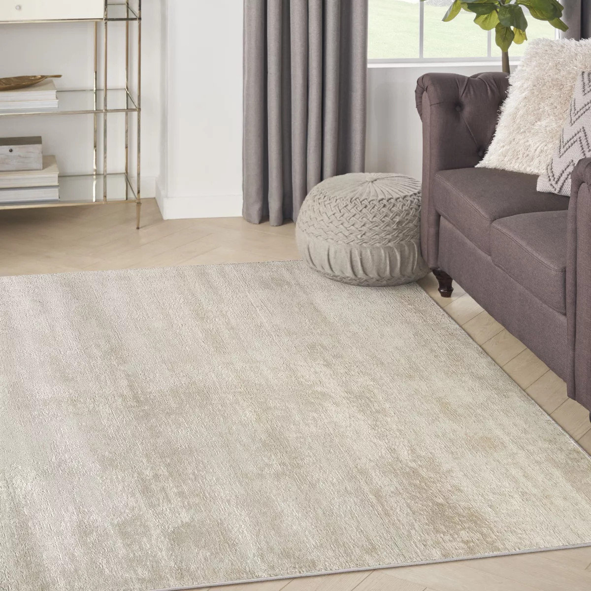 Nourison Serenity Home Abstract Indoor Area Rug Ivory 3'11" x 5'11" | Target