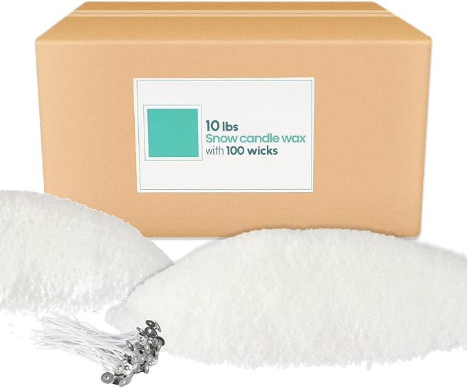 Wfmolcand 10 lb Natural Pearl Wax Sand DIY Set with 100 Wicks, Reusable, Continuous Burning, Unsc... | Amazon (US)