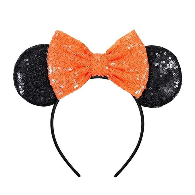 FANYITY Mouse Ears, Sequin Mouse Ears Headband for Boys Girls Women halloween&Disney Trip (Orange... | Amazon (US)