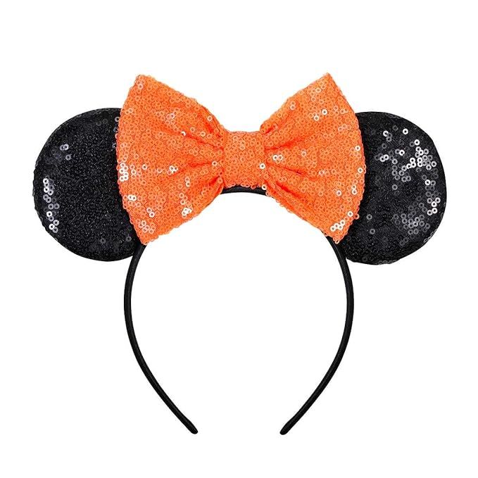 FANYITY Mouse Ears, Sequin Mouse Ears Headband for Boys Girls Women halloween&Disney Trip (Orange... | Amazon (US)