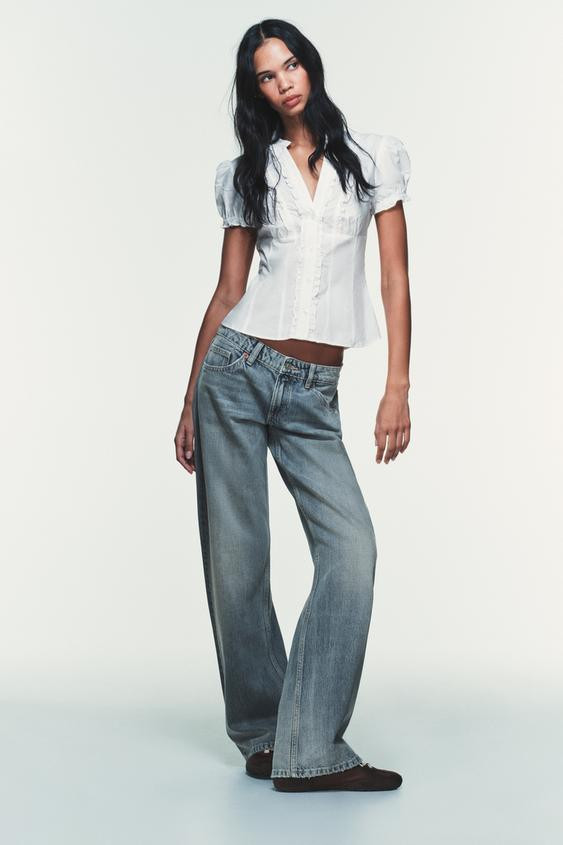 RUFFLED POPLIN SHIRT | Zara US