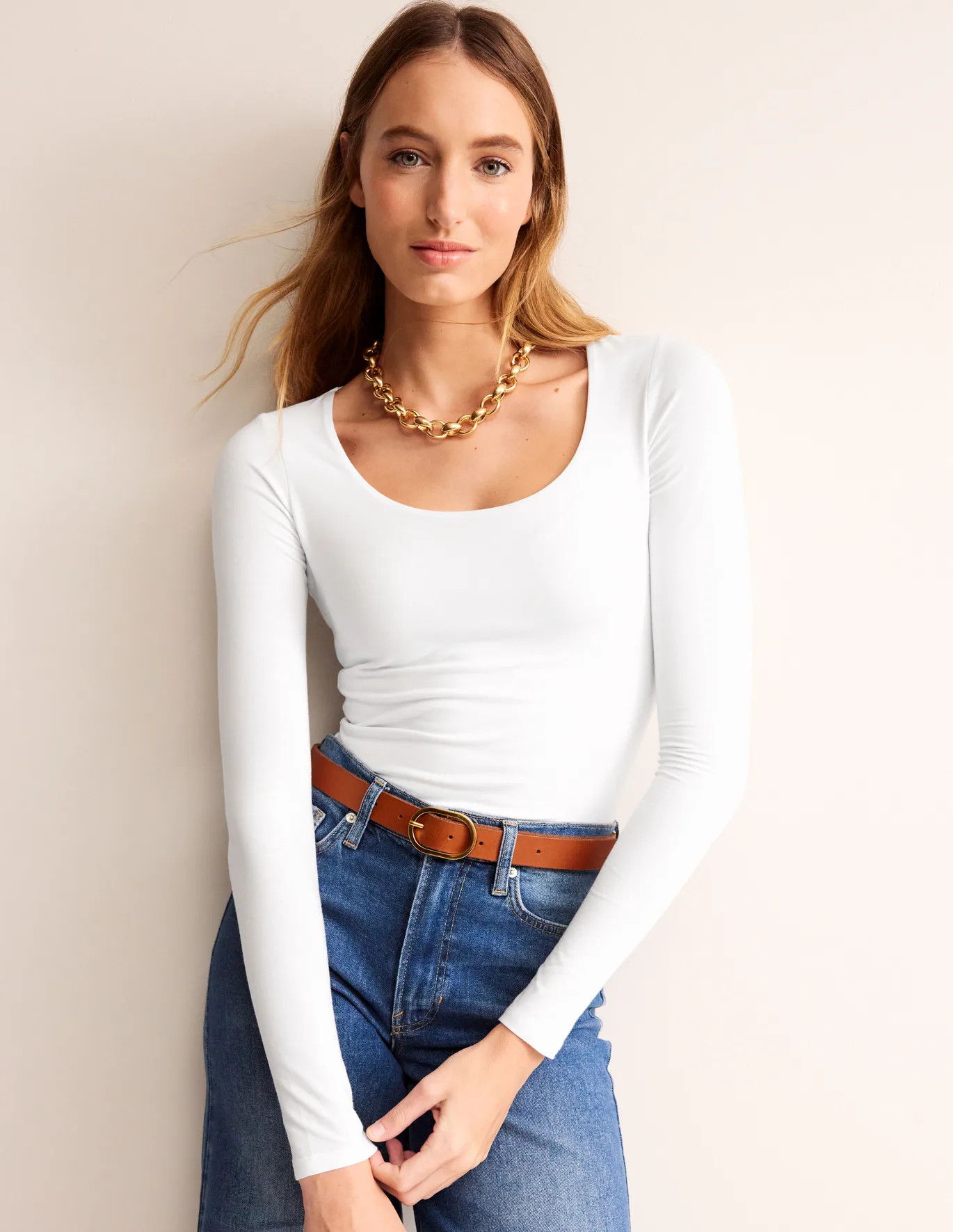 Double Layer Scoop Long Sleeve | Boden UK