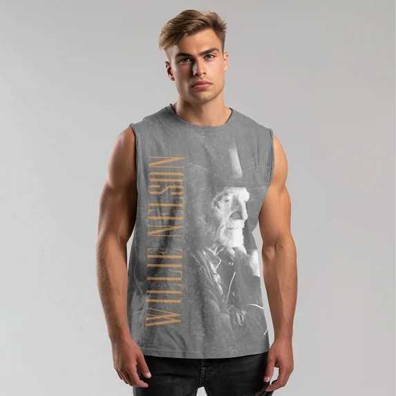 Willie Nelson Men's & Big Men's Washed Graphic Muscle Tank Top, Sizes XS-5XL | Walmart (US)