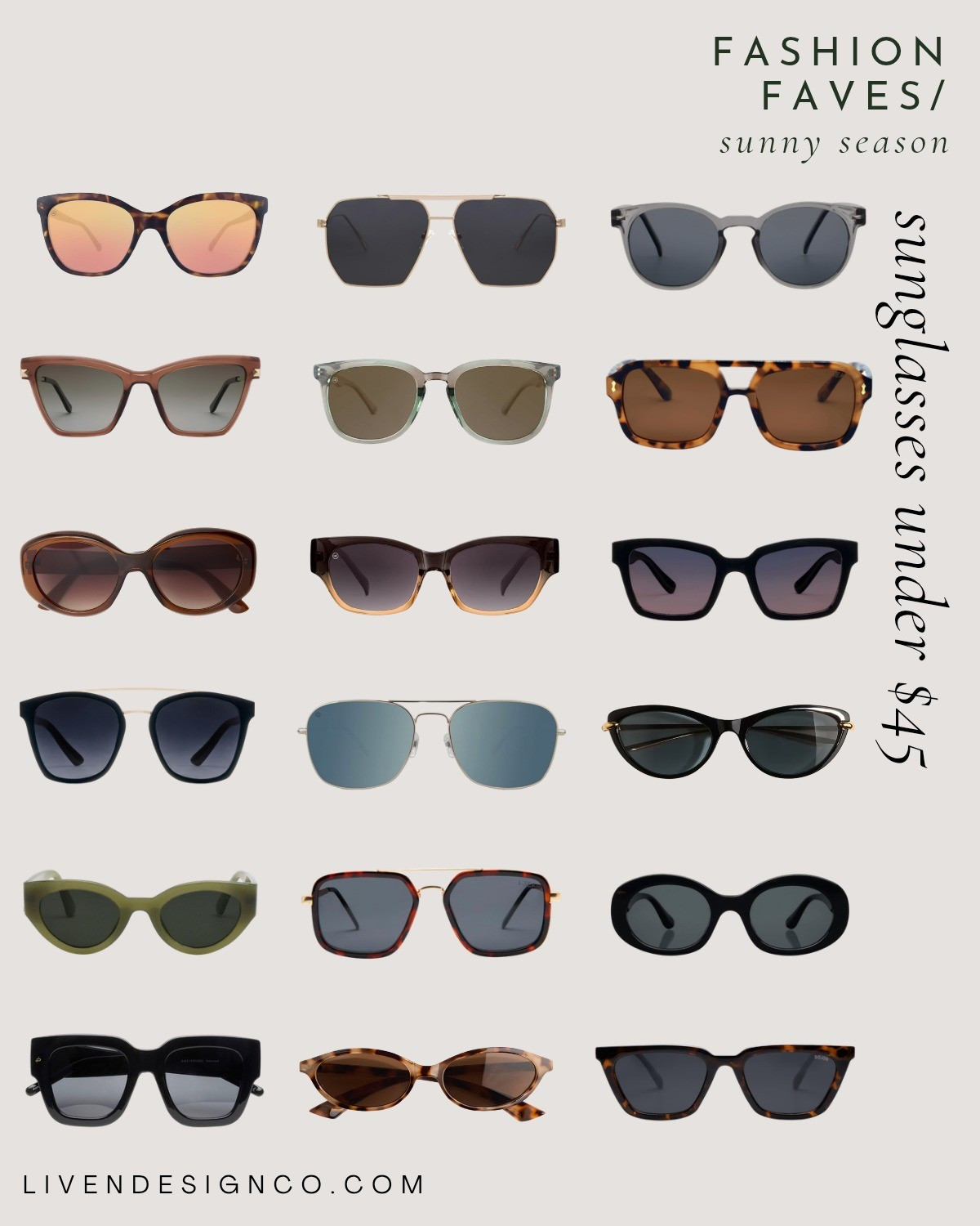 Sunglasses under $45. Amazon sunglasses. 

 #LTKSeasonal #LTKSaleAlert #LTKMothersDay