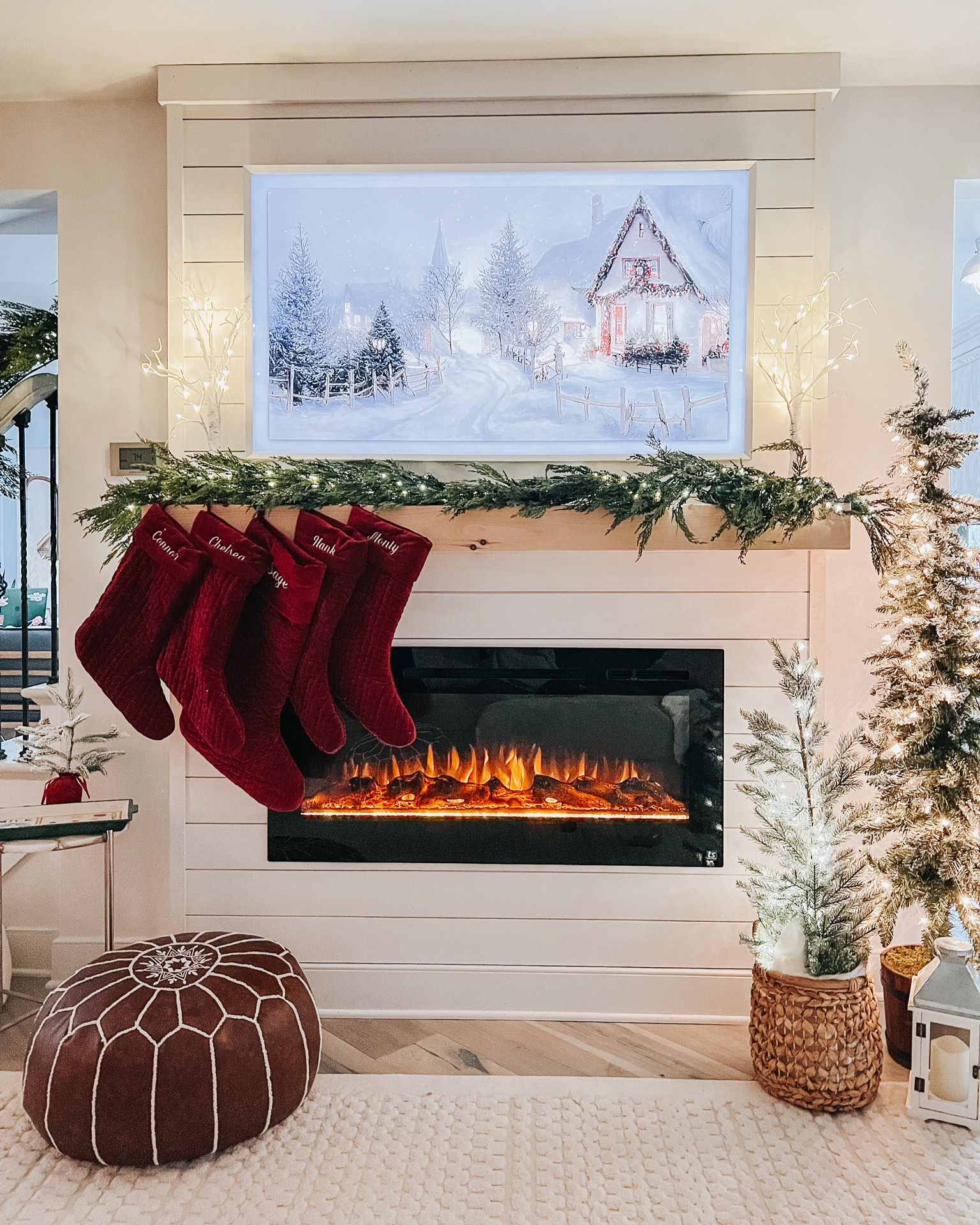 Christmas mantle | Christmas fireplace | Christmas shiplap fireplace | holiday decor | Christmas decor | Christmas stockings  | mantle greenery | Christmas decorations | fireplace mantle 

#LTKHoliday #LTKSeasonal #LTKhome
