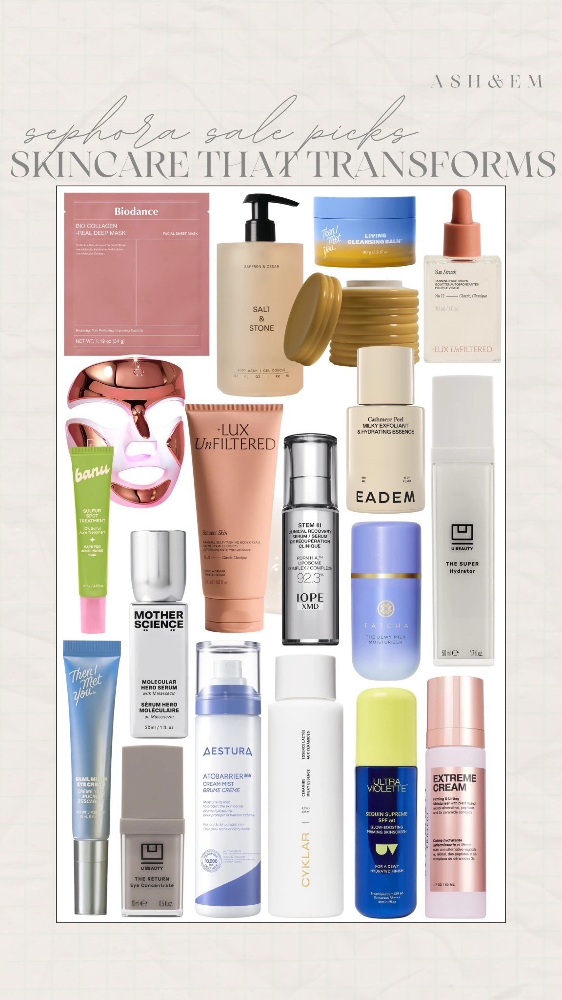 The best of the best skincare on sale at Sephora!! use code SPRINGSALE at checkout!

